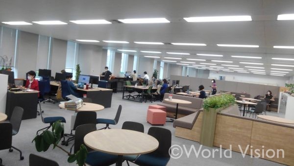 新しくなったワールド・ビジョン・ジャパンのオフィス