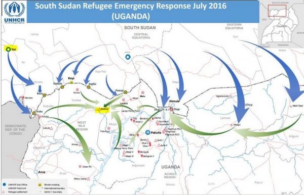難民流入の地図