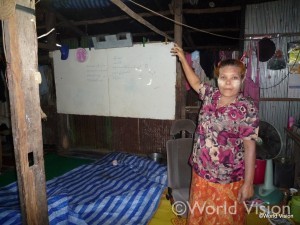 WVが支援するラーニング・センターの教室。タイの学校に通えないミャンマー移民の子どもたちが通う。先生もミャンマー移民だ