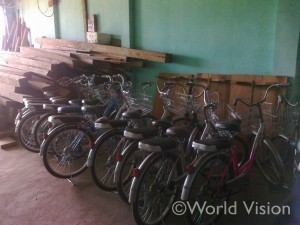 研修中に宿舎と研修所を往復した自転車。修了者には自転車も贈与して、村の中で働いてもらっています
