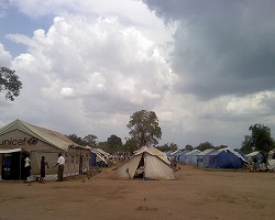 国内避難民キャンプ内の様子