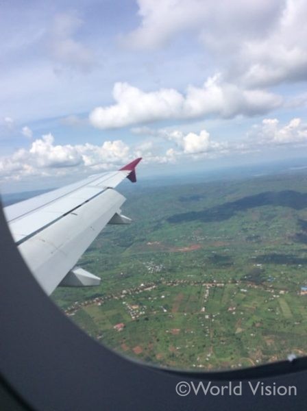 ルワンダの空から（ルワンダ出張時に筆者が撮影）